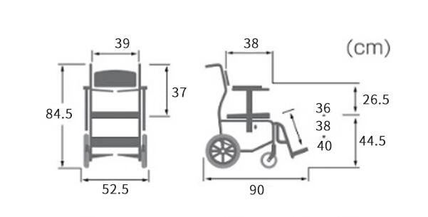 輪椅KS98沐浴沖涼椅尺寸